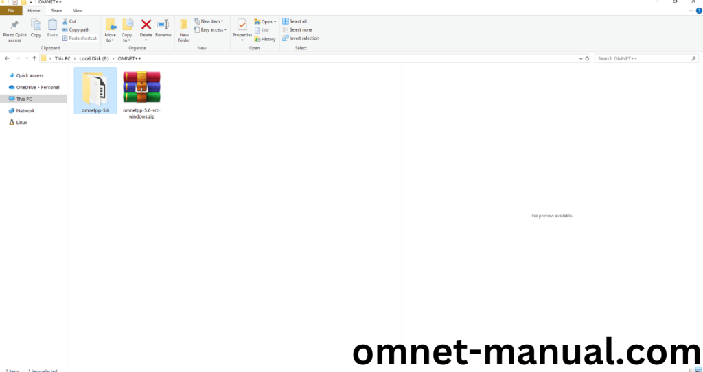 Extraction of the omnetpp-5.6-src-windows file