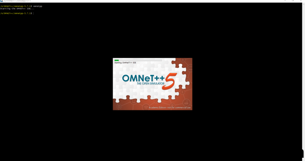 Launching OMNET++ 5.7.1 Simulator