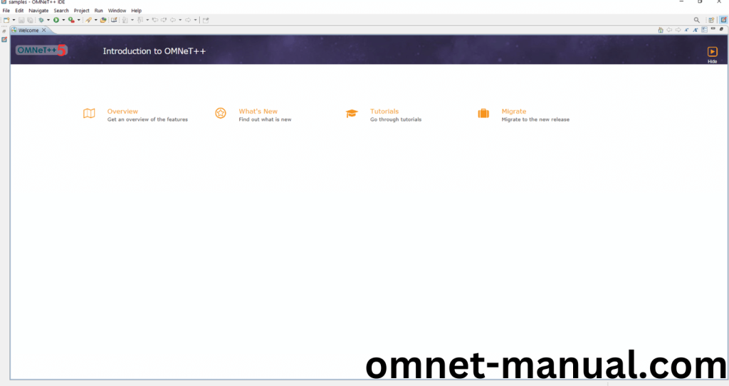 Launching OMNET++ 5.7.1 Simulator