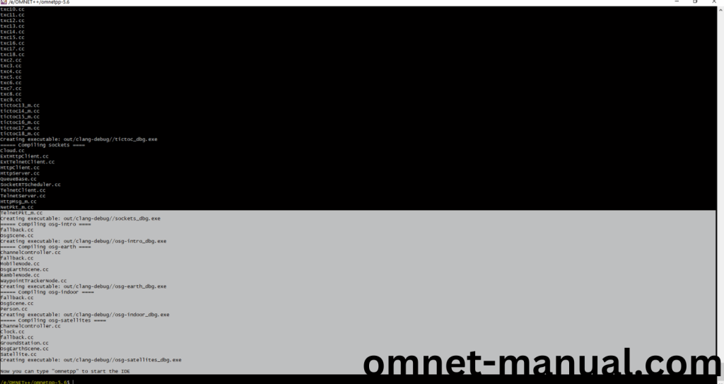 OMNET++ Compilation process