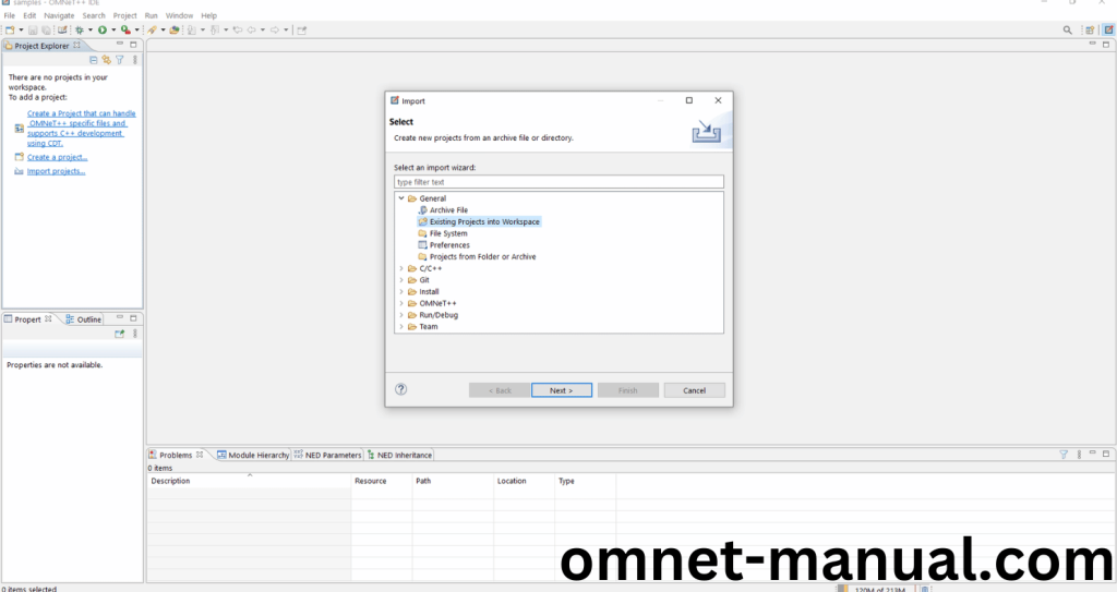 Import Framework in Omnet++