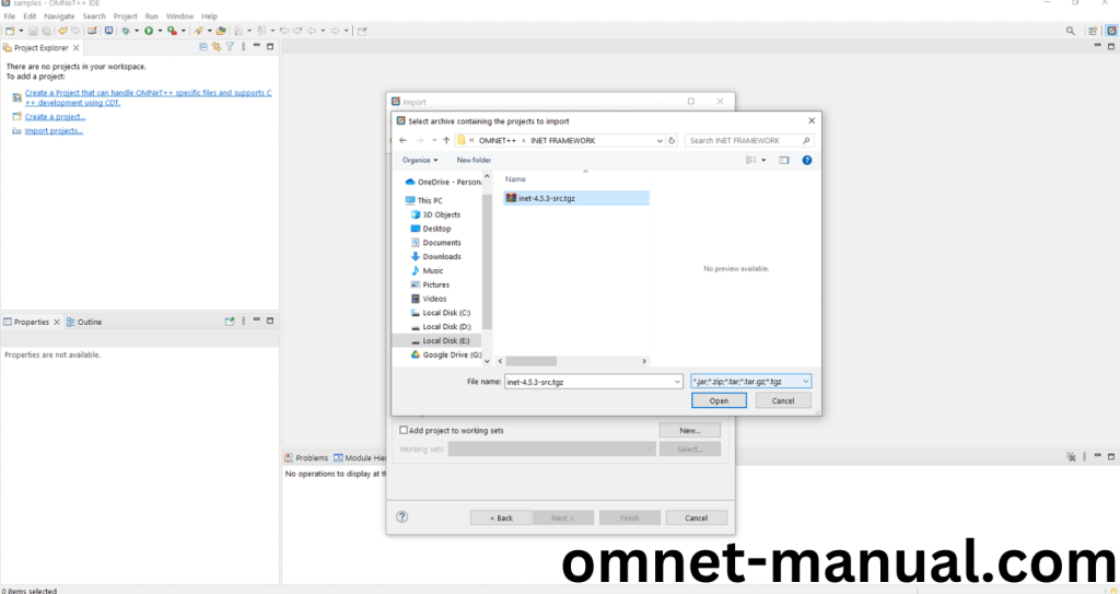 Import Framework in Omnet++