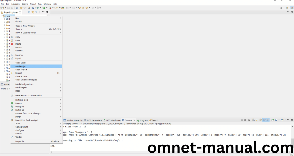 OMNeT++ Building Process